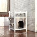 Trixie Pet Products TRIXIE Pet Products 44093 Wooden Pet Home With Balcony - Gray & White 44093